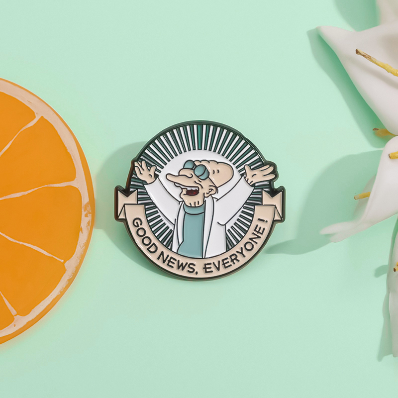 Embroidery House - อะนิเมะตัวละครภาพยนตร์เคลือบ Pins Good News ทุกคน Creative