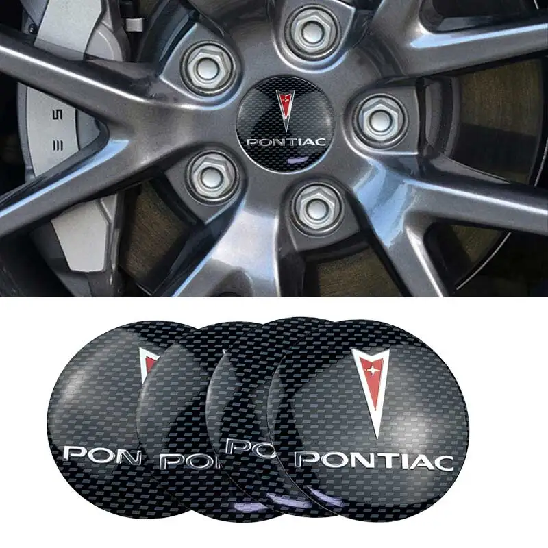 Embroidery Hub - สติกเกอร์ฝาครอบล้อรถยนต์56มม. สำหรับรถ Pontiac Firebird sunfire grandam