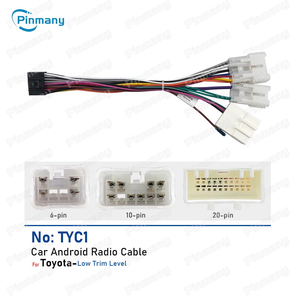 Embroidery Alpha - สายไฟวิทยุติดรถยนต์ ชุดสายไฟเชื่อมต่อ TYC3 สำหรับ Toyota Corolla