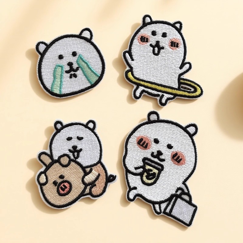 Embroidery Patch - แพทช์ผ้าปักลายการ์ตูนอนิเมะน่ารัก 4 ชิ้น สำหรับซ่อมแซมเสื้อผ้า กระเป๋า ตกแต่ง