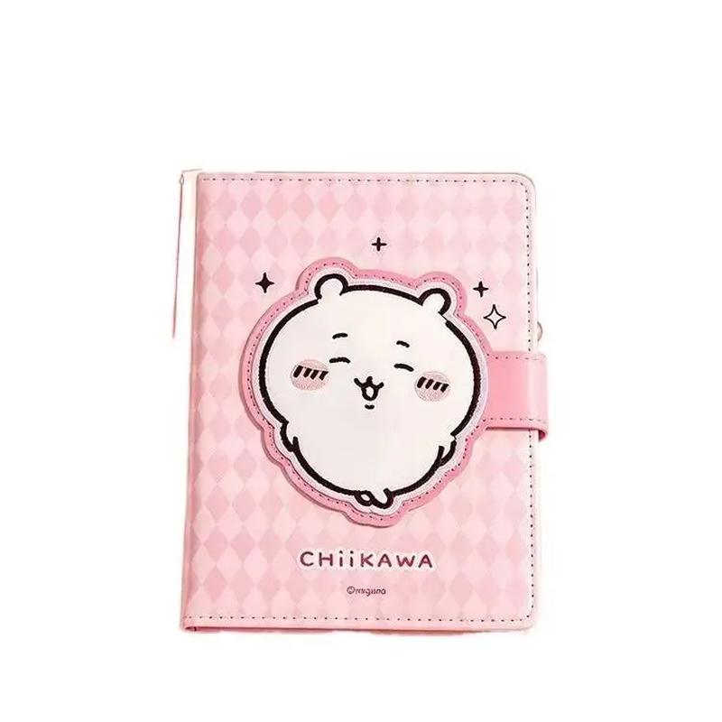 Embroidery Journal Book - สมุดโน้ต Chiikawa Hachiware แบบมีตัวล็อกแม่เหล็ก ปก PU