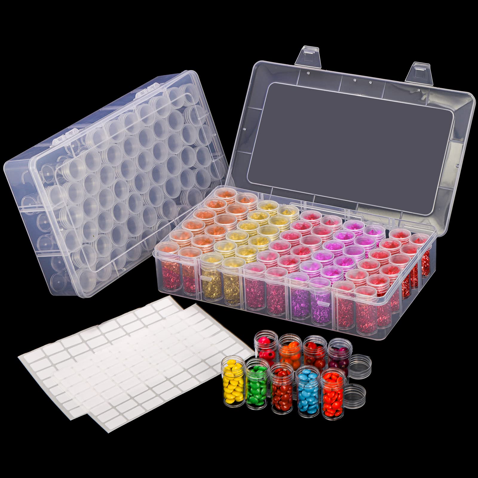 Embroidery Kit Starter - กล่องเก็บของพลาสติก 1 ชิ้น 24/30/38/60 ช่อง สำหรับงาน