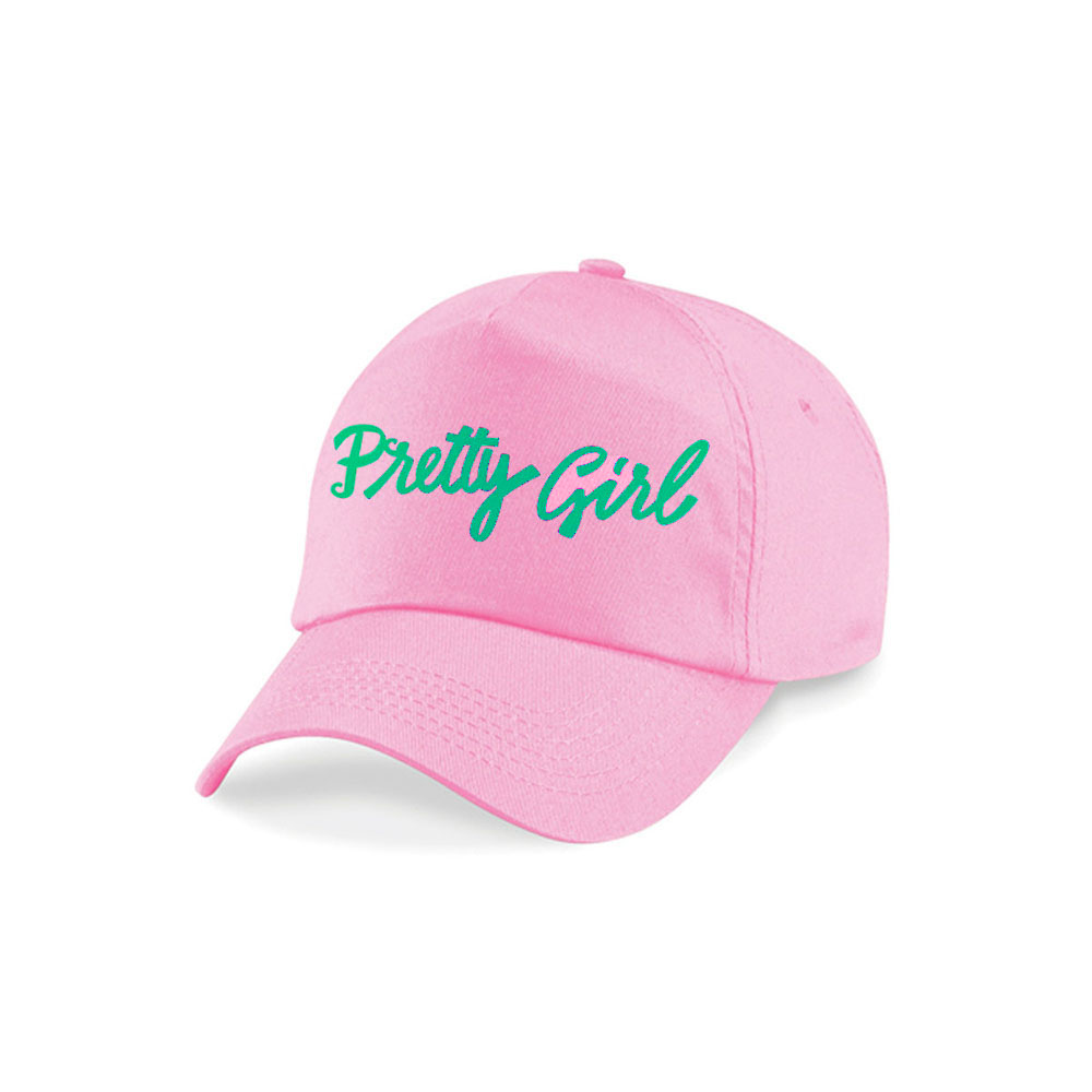 Embroidery Alpha - สีชมพูสีเขียว Pretty Girl Letter เย็บปักถักร้อย Alpha