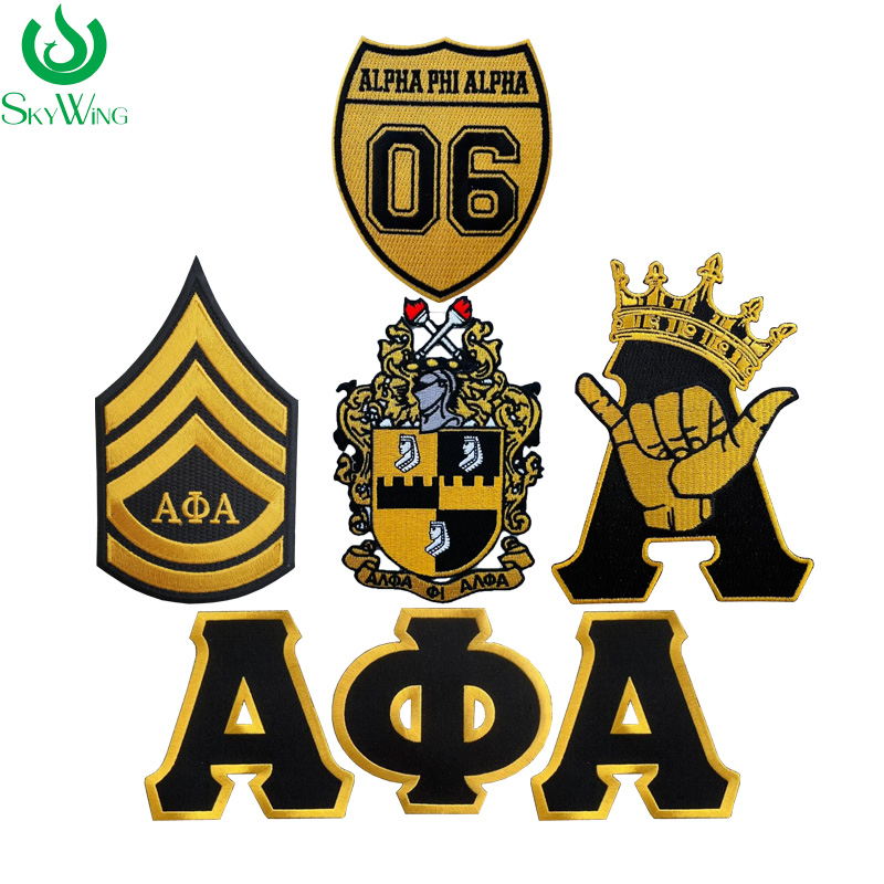 Embroidery Alpha - ที่กําหนดเองปักเส้นทาง 06 1906 Alpha Phi Alpha