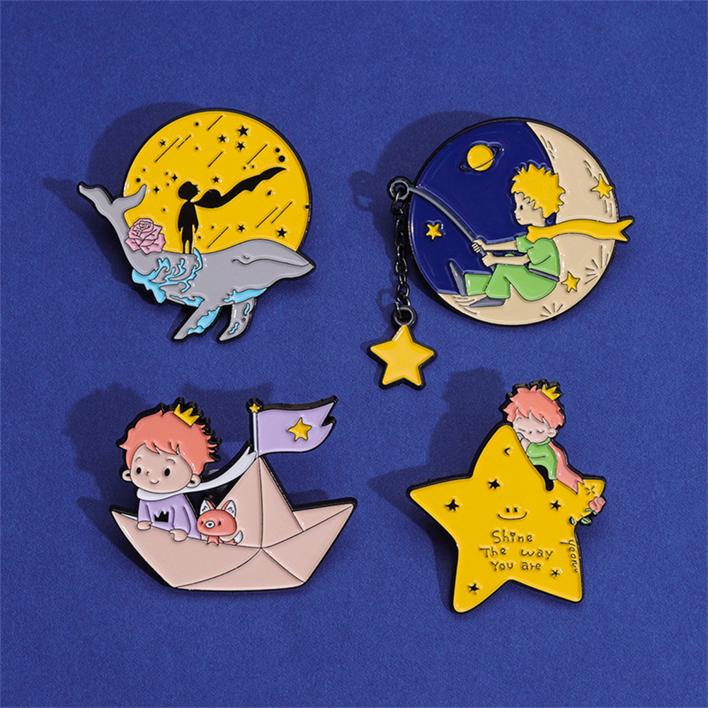 เข็มกลัดเคลือบรูปดาวพระจันทร์ล - Embroidery Whale บทวิจารณ์และราคา