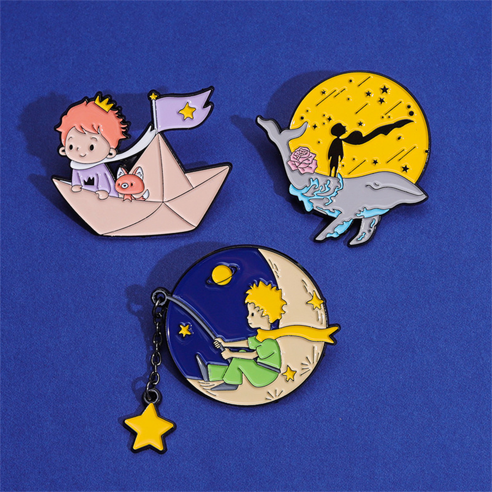 เข็มกลัดเคลือบรูปดาวพระจันทร์ล - Embroidery Whale บทวิจารณ์และราคา