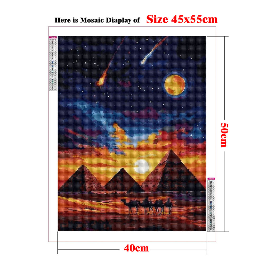 ชุดภาพวาดเพชร ภาพวาดพีระมิดแห่ - Embroidery In Egypt บทวิจารณ์และราคา