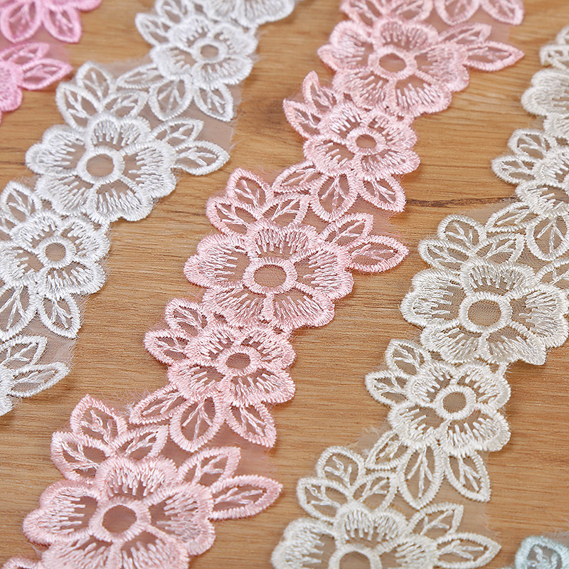 ความกว้าง5ซม.ปัก Organza ดอกไม - Embroidery Flower Pattern บทวิจารณ์และราคา