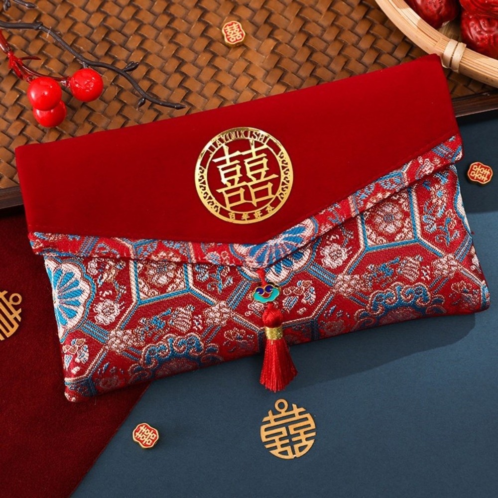ซองอั่งเปาปักลายคำมงคล ตัวอักษ - Embroidery House บทวิจารณ์และราคา