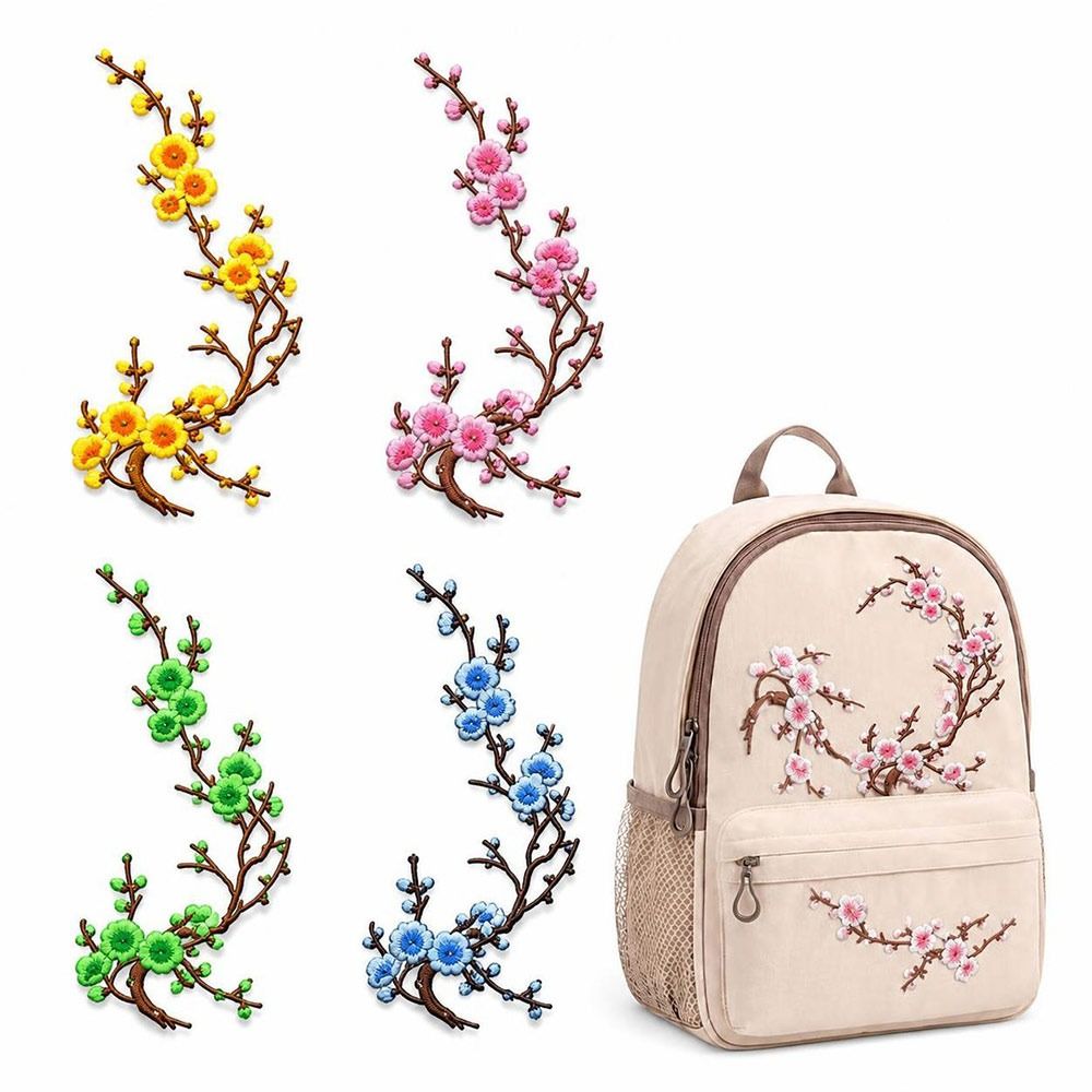 แผ่นปะลายดอกซากุระแบบ DIY สำหร - Embroidery Patch บทวิจารณ์และราคา