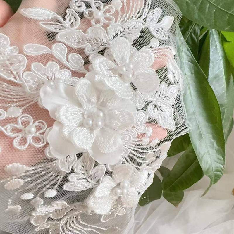 2 ชิ้น = 1 คู่, ลูกไม้ปักลายเช - Embroidery Flower Pattern บทวิจารณ์และราคา