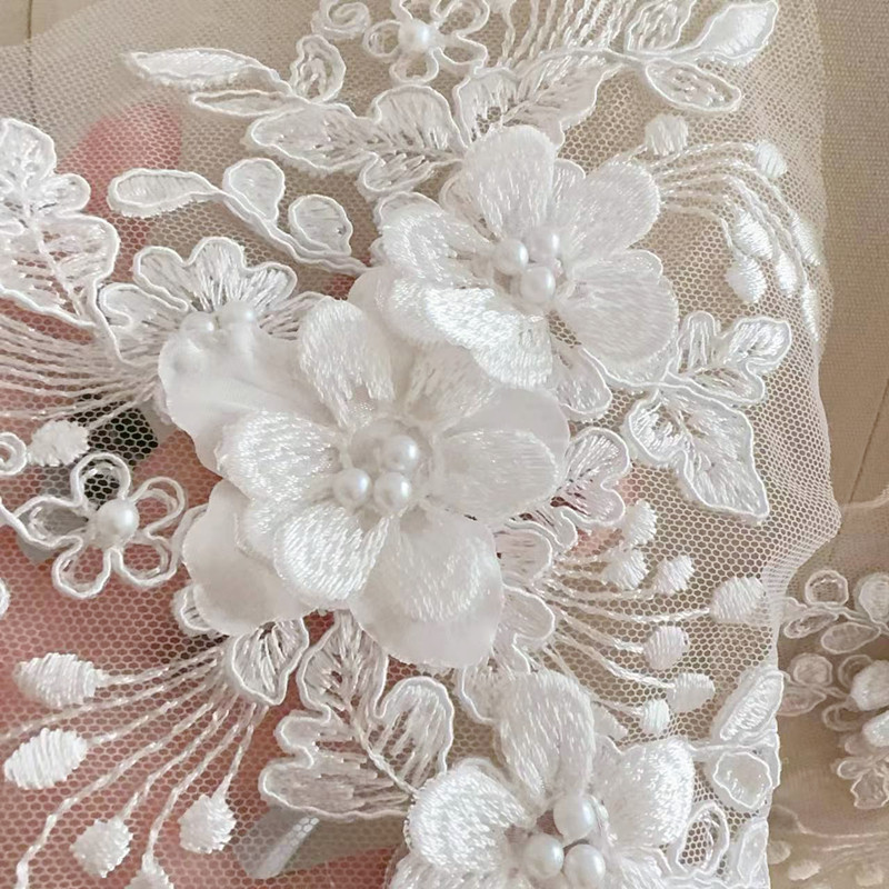 2 ชิ้น = 1 คู่, ลูกไม้ปักลายเช - Embroidery Flower Pattern บทวิจารณ์และราคา