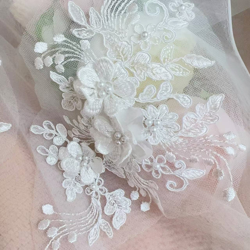 2 ชิ้น = 1 คู่, ลูกไม้ปักลายเช - Embroidery Flower Pattern บทวิจารณ์และราคา