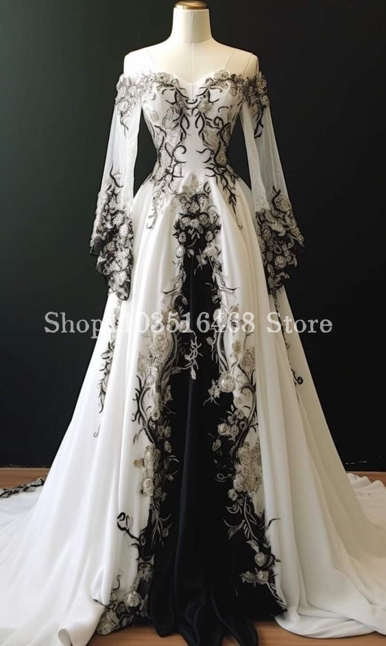 ชุดเดรสแต่งงานปักลายดอกไม้แนวแ - Embroidery Flower Pattern บทวิจารณ์และราคา