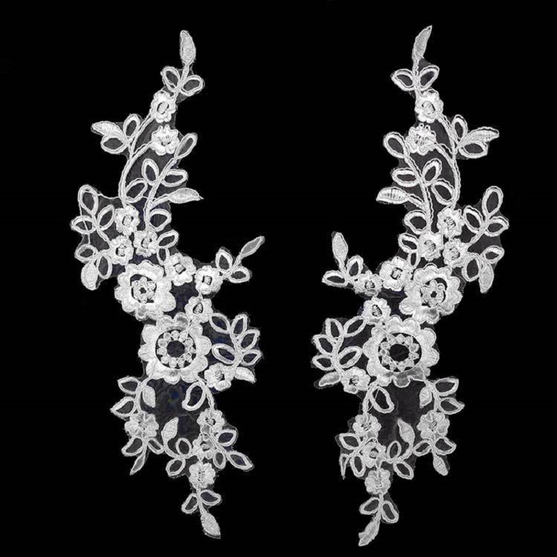 1 คู่เย็บปักถักร้อยบนดอกไม้รูป - Embroidery Flower Pattern บทวิจารณ์และราคา