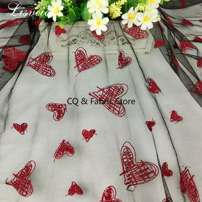 ผ้าลูกไม้ตาข่ายลายปักแฟชั่น ผ้ - Embroidery Love บทวิจารณ์และราคา