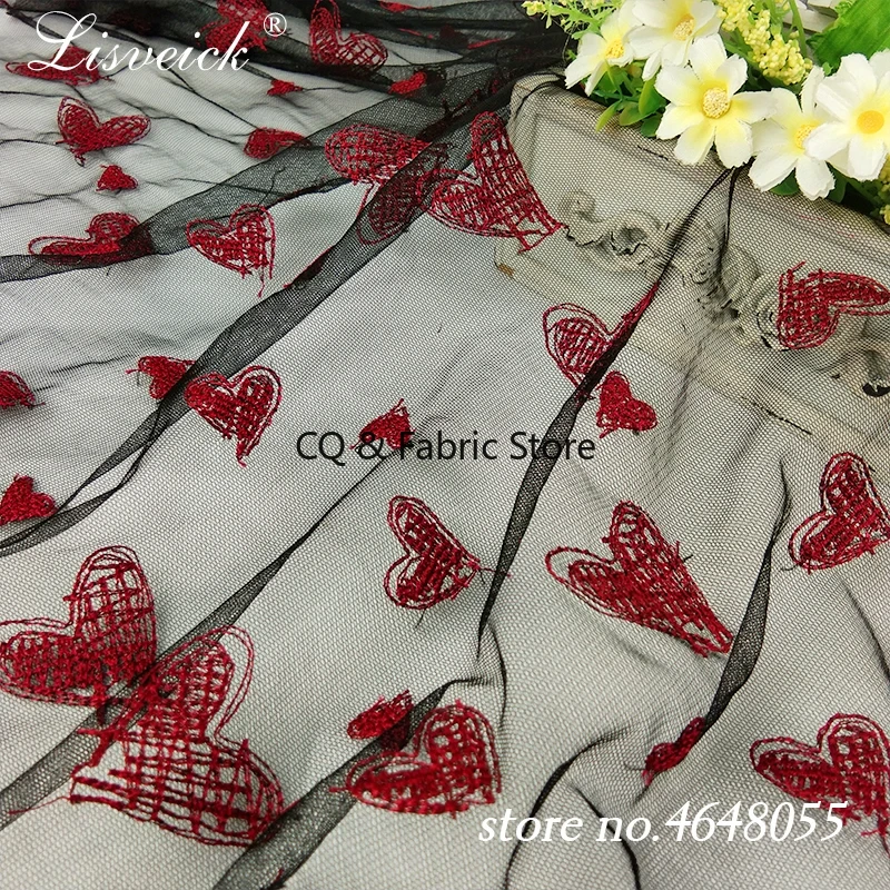 ผ้าลูกไม้ตาข่ายลายปักแฟชั่น ผ้ - Embroidery Love บทวิจารณ์และราคา