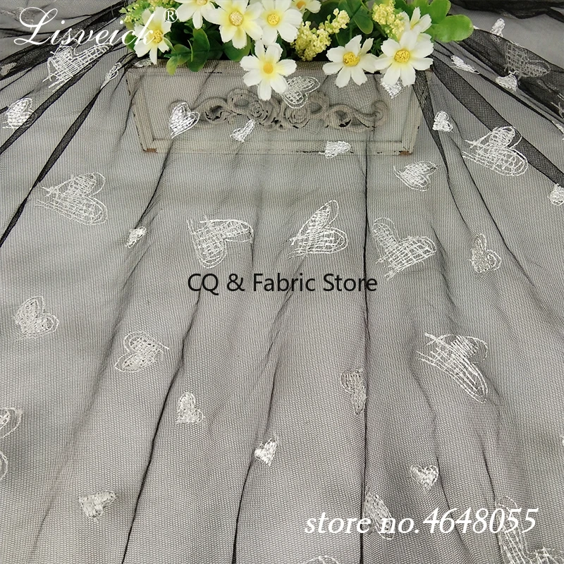 ผ้าลูกไม้ตาข่ายลายปักแฟชั่น ผ้ - Embroidery Love บทวิจารณ์และราคา