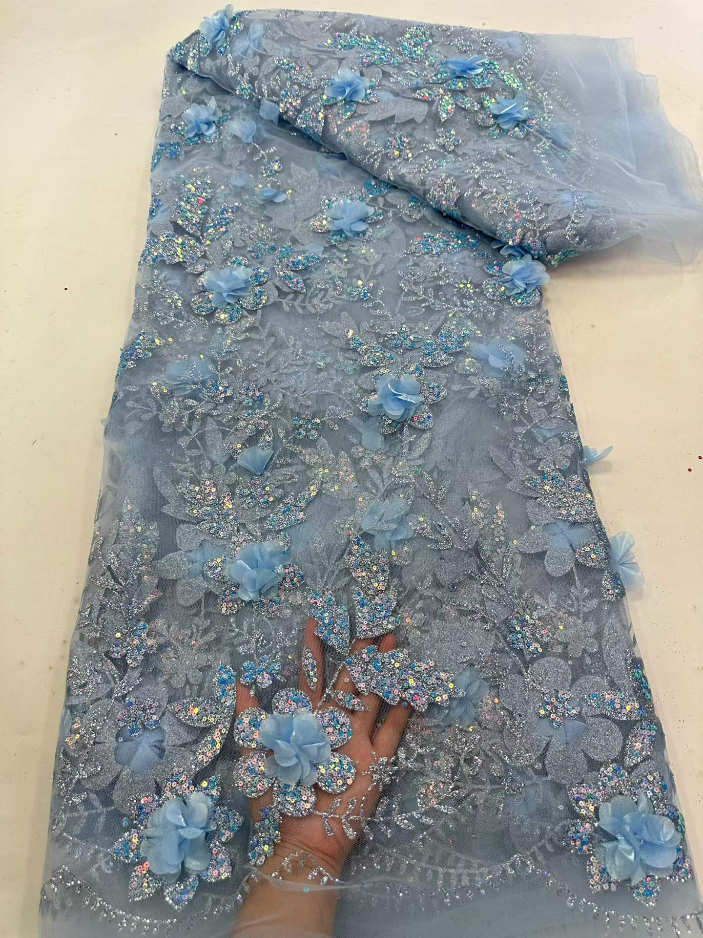 ผ้าลูกไม้แอฟริกันปักลายประดับเ - Embroidery Flower Pattern บทวิจารณ์และราคา