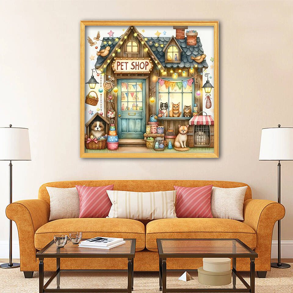 ภาพวาดเพชร 5 มิติ แบบไร้กรอบ 1 - Embroidery House บทวิจารณ์และราคา