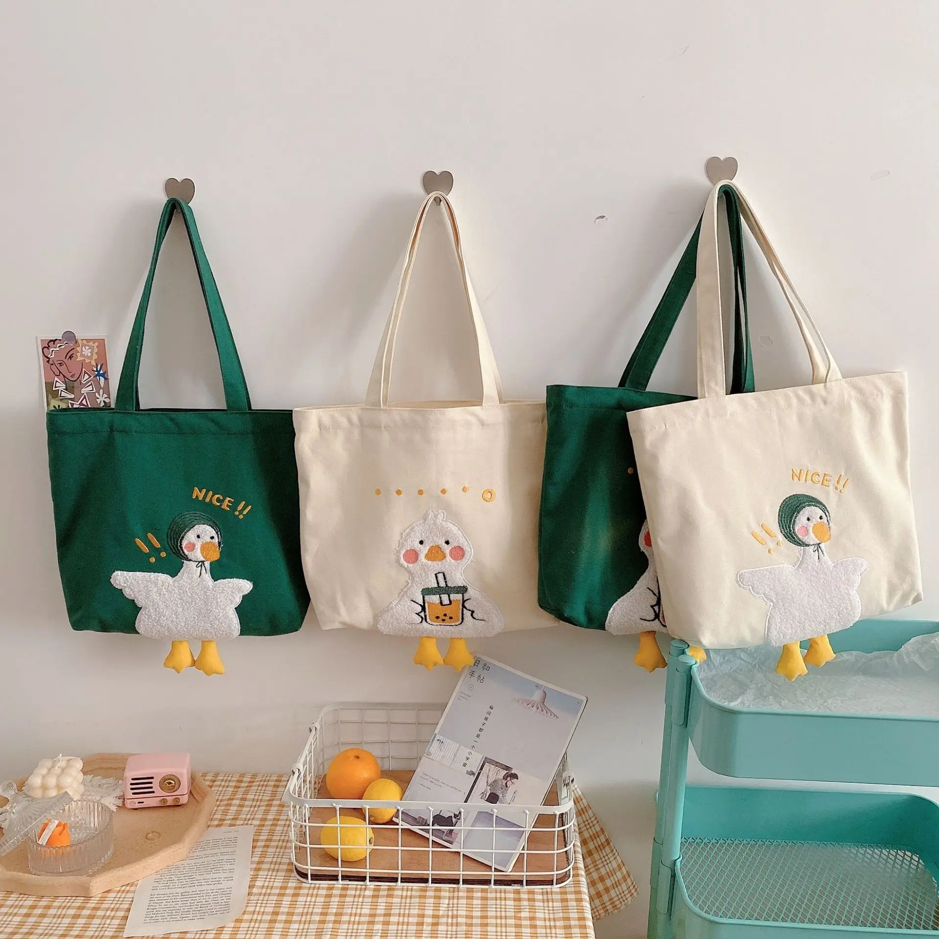น่ารักออกแบบกระเป๋าสะพายผ้าใบส - Embroidery Design Love บทวิจารณ์และราคา