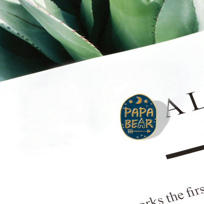 Mama Papa BearเคลือบPins Custo - Embroidery Love บทวิจารณ์และราคา