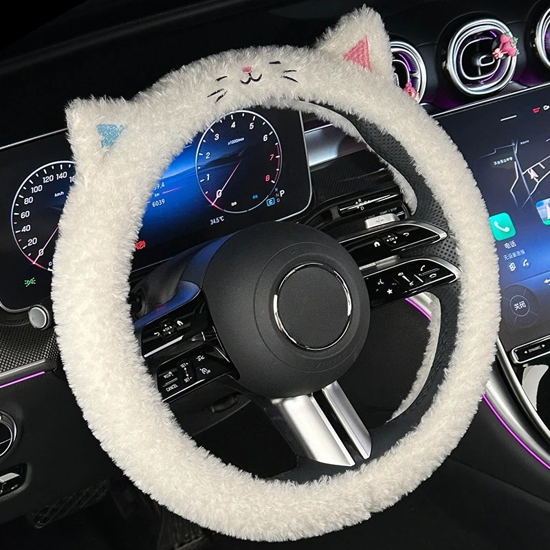 ปลอกหุ้มพวงมาลัยรูปแมวน่ารัก - - Embroidery Hub บทวิจารณ์และราคา