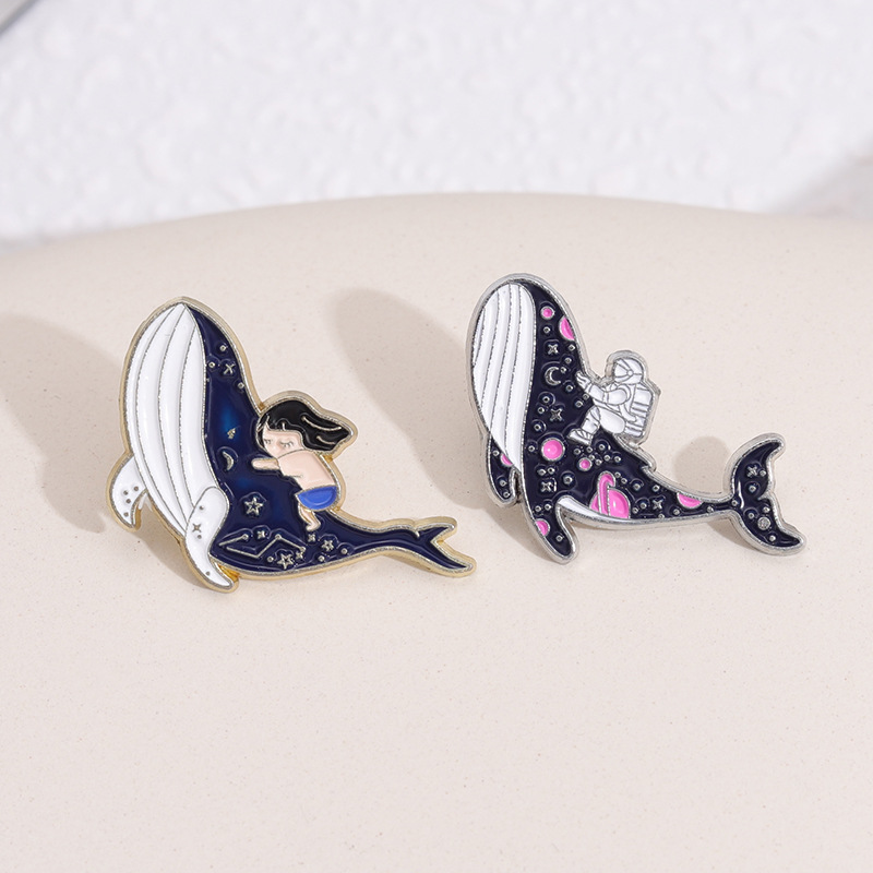เข็มกลัดเคลือบรูปปลาวาฬทะเลเข็ - Embroidery Whale บทวิจารณ์และราคา