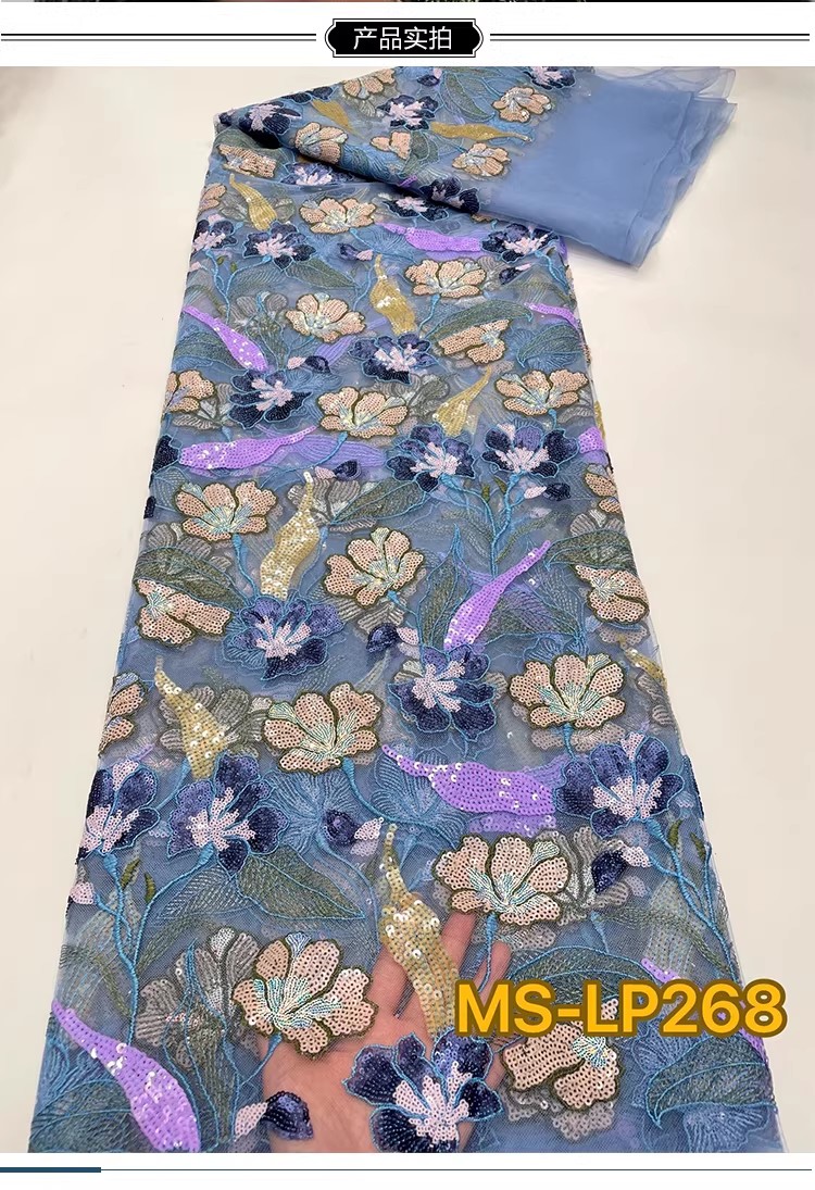 ผ้าตาข่ายเนื้อนุ่มแบบใหม่ 1 หล - Embroidery Flower Pattern บทวิจารณ์และราคา
