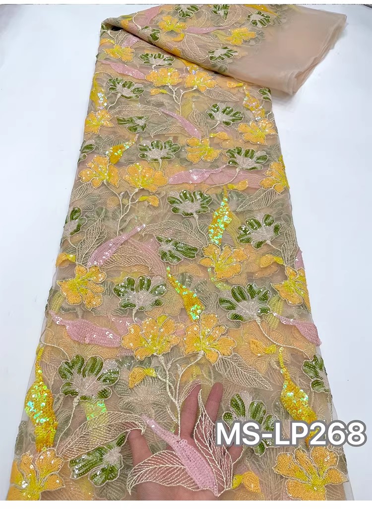 ผ้าตาข่ายเนื้อนุ่มแบบใหม่ 1 หล - Embroidery Flower Pattern บทวิจารณ์และราคา