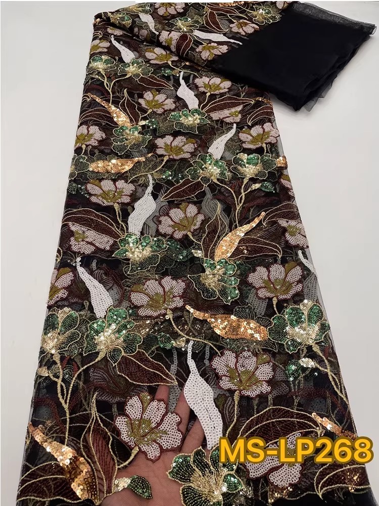 ผ้าตาข่ายเนื้อนุ่มแบบใหม่ 1 หล - Embroidery Flower Pattern บทวิจารณ์และราคา